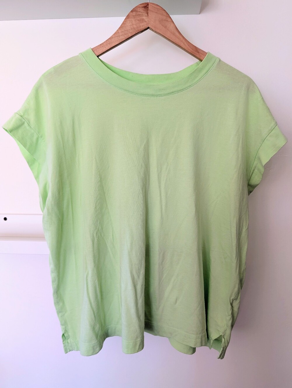 Target a new day Muscle Tee Women's XL Lime Neon Green Soft Boxy Cotton Modal